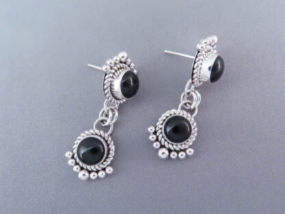 Long Onyx Earrings by Artie Yellowhorse