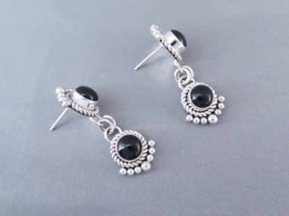 Long Onyx Earrings by Artie Yellowhorse