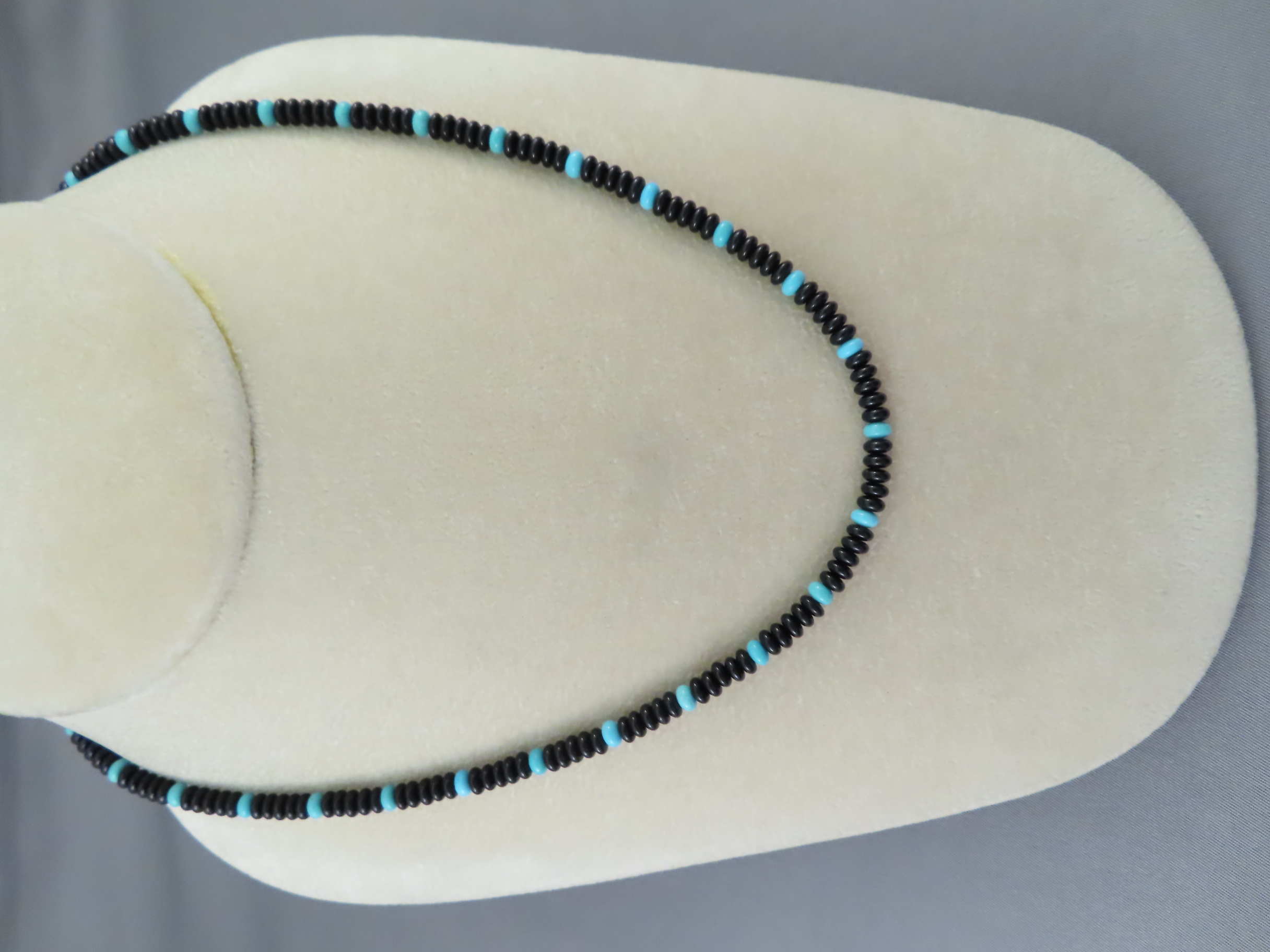 Black Onyx Necklace with Accents by Desiree Yellowhorse (Dainty)