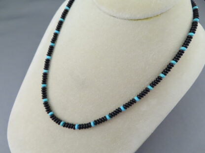 Black Onyx Necklace with Accents by Desiree Yellowhorse (Dainty)