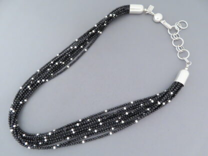 Black Spinel Necklace by Desiree Yellowhorse
