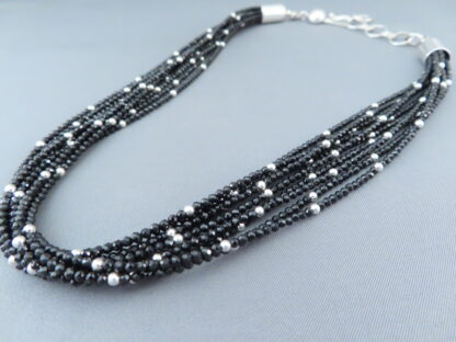 Black Spinel Necklace by Desiree Yellowhorse