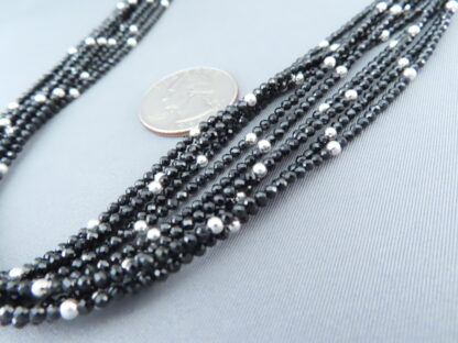 Black Spinel Necklace by Desiree Yellowhorse