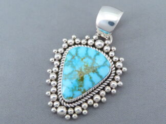 Kingman Turquoise & Sterling Silver Pendant