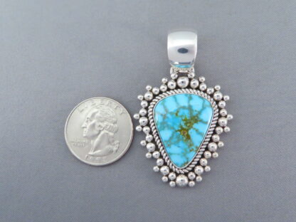 Kingman Turquoise & Sterling Silver Pendant