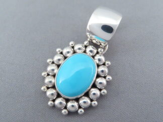 Sleeping Beauty Turquoise & Sterling Silver Pendant