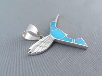 HUMMINGBIRD Pendant with Turquoise Inlay