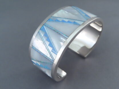 Multi-Stone Inlay Cuff Bracelet