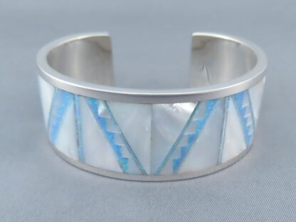 Multi-Stone Inlay Cuff Bracelet