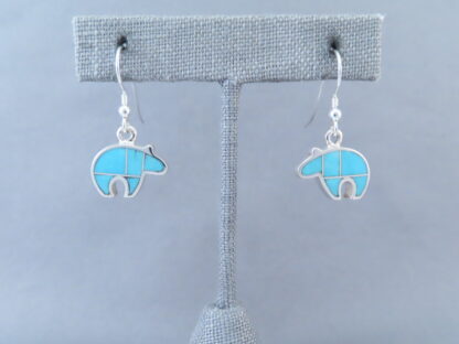 Turquoise Inlay Earrings (Bears)