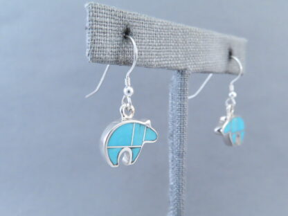 Turquoise Inlay Earrings (Bears)