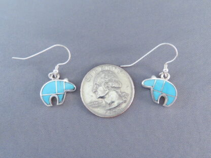 Turquoise Inlay Earrings (Bears)