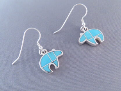 Turquoise Inlay Earrings (Bears)