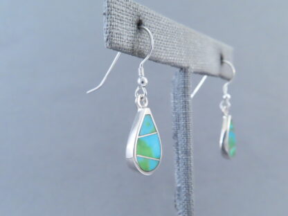 Sonoran Gold Turquoise Inlay Earrings (TearDrops)