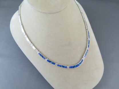 LOVELY Inlay Necklace with Lapis & Opal