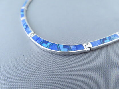 LOVELY Inlay Necklace with Lapis & Opal