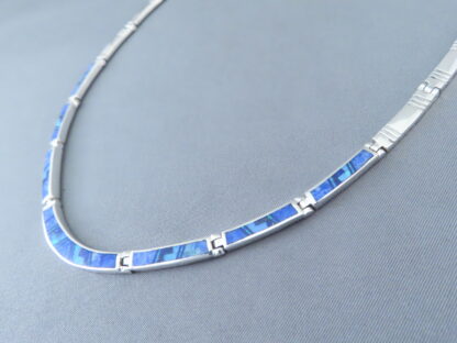 LOVELY Inlay Necklace with Lapis & Opal