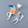 Inlaid Multi-Color Horse Pendant