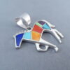 Inlaid Multi-Color Horse Pendant