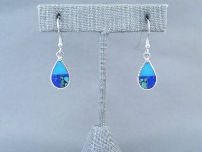 Turquoise & Lapis Inlay ‘Teardrop’ Earrings
