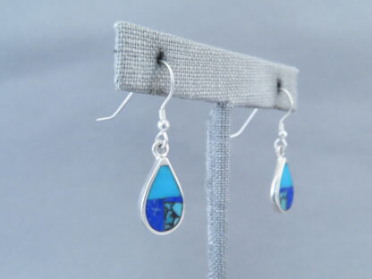 Turquoise & Lapis Inlay ‘Teardrop’ Earrings