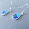 Turquoise & Lapis Inlay ‘Teardrop’ Earrings
