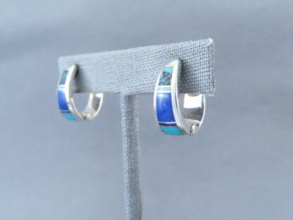 Inlaid Multi-Stone Earrings (Huggies)