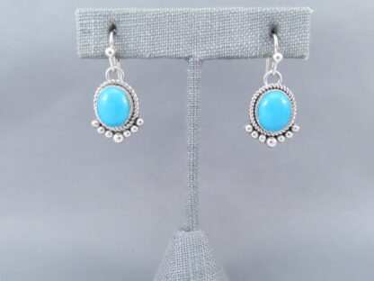 LOVELY Sleeping Beauty Turquoise Earrings by Artie Yellowhorse