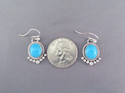 LOVELY Sleeping Beauty Turquoise Earrings by Artie Yellowhorse