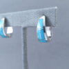 Turquoise Inlay Earrings (Huggies)