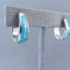 Turquoise Inlay Earrings (Huggies)