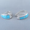 Turquoise Inlay Earrings (Huggies)