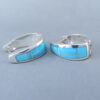 Turquoise Inlay Earrings (Huggies)