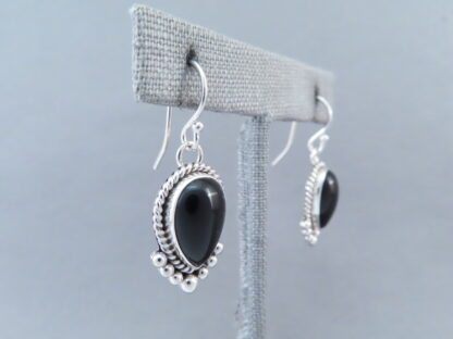 Black Onyx Earrings by Artie Yellowhorse (hooks)