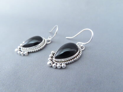 Black Onyx Earrings by Artie Yellowhorse (hooks)