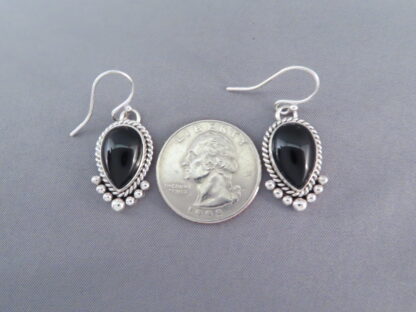 Black Onyx Earrings by Artie Yellowhorse (hooks)