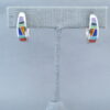 Inlaid Multi-Color Earrings (Smaller Huggies)
