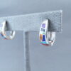 Inlaid Multi-Color Earrings (Smaller Huggies)