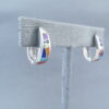 Inlaid Multi-Color Earrings (Smaller Huggies)