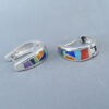 Inlaid Multi-Color Earrings (Smaller Huggies)