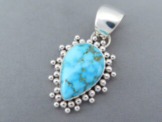Kingman Turquoise & Sterling Silver Pendant