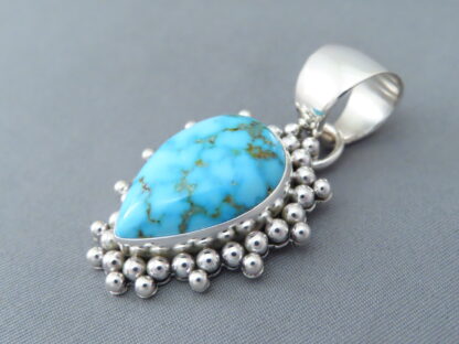 Kingman Turquoise & Sterling Silver Pendant