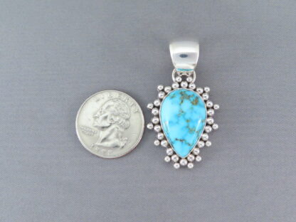 Kingman Turquoise & Sterling Silver Pendant
