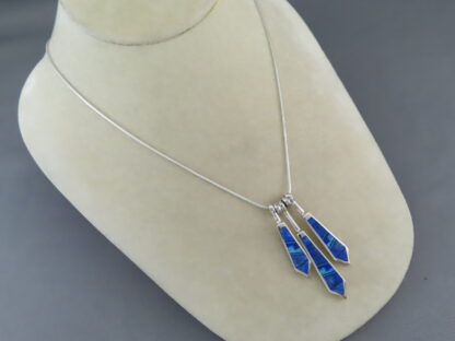 Opal & Lapis Inlay Pendant Necklace