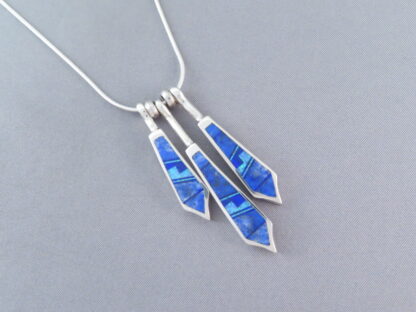Opal & Lapis Inlay Pendant Necklace