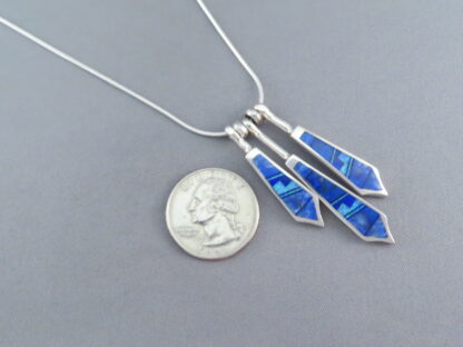 Opal & Lapis Inlay Pendant Necklace
