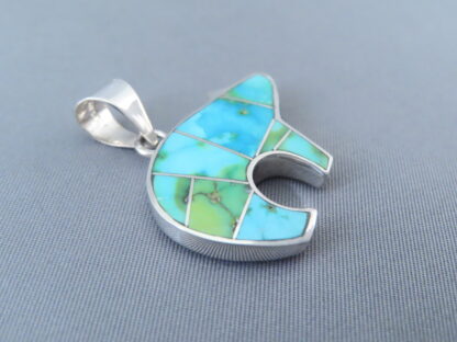Bear Pendant with Sonoran Gold Turquoise Inlay