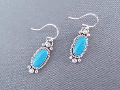 Earrings with Sleeping Beauty Turquoise by Artie Yellowhorse
