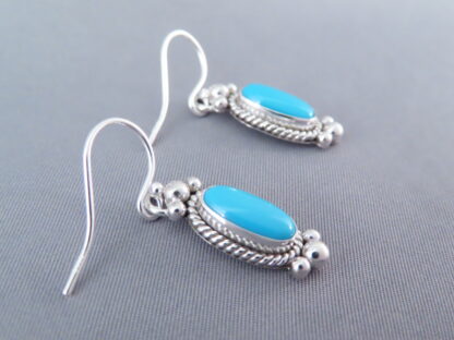 Earrings with Sleeping Beauty Turquoise by Artie Yellowhorse