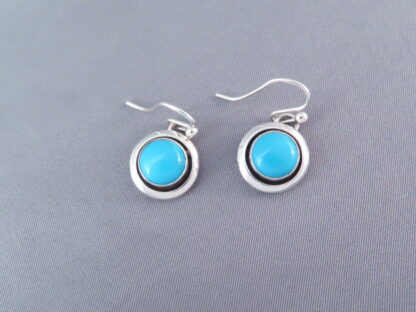 Shadowbox Sleeping Beauty Turquoise Earrings by Artie Yellowhorse